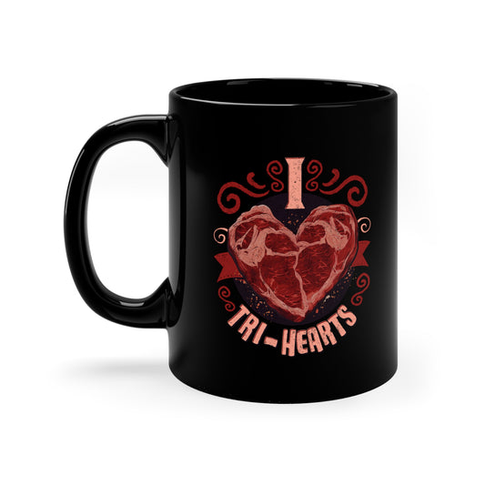 Tri-Hearts Ceramic Mug