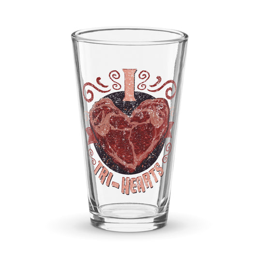 Tri-Hearts Pint Glass